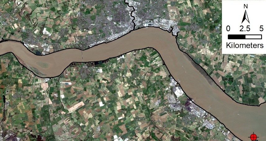 Satellite image of the Humber Estuary