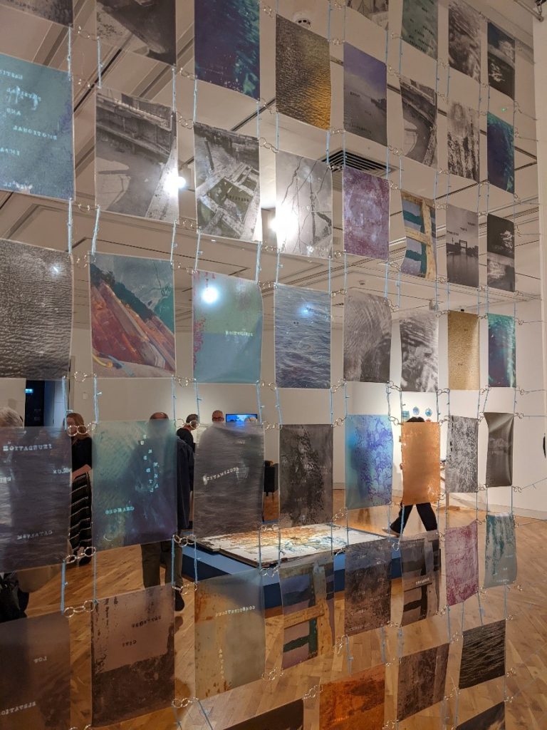 Items hung together in the City of Water exhibition